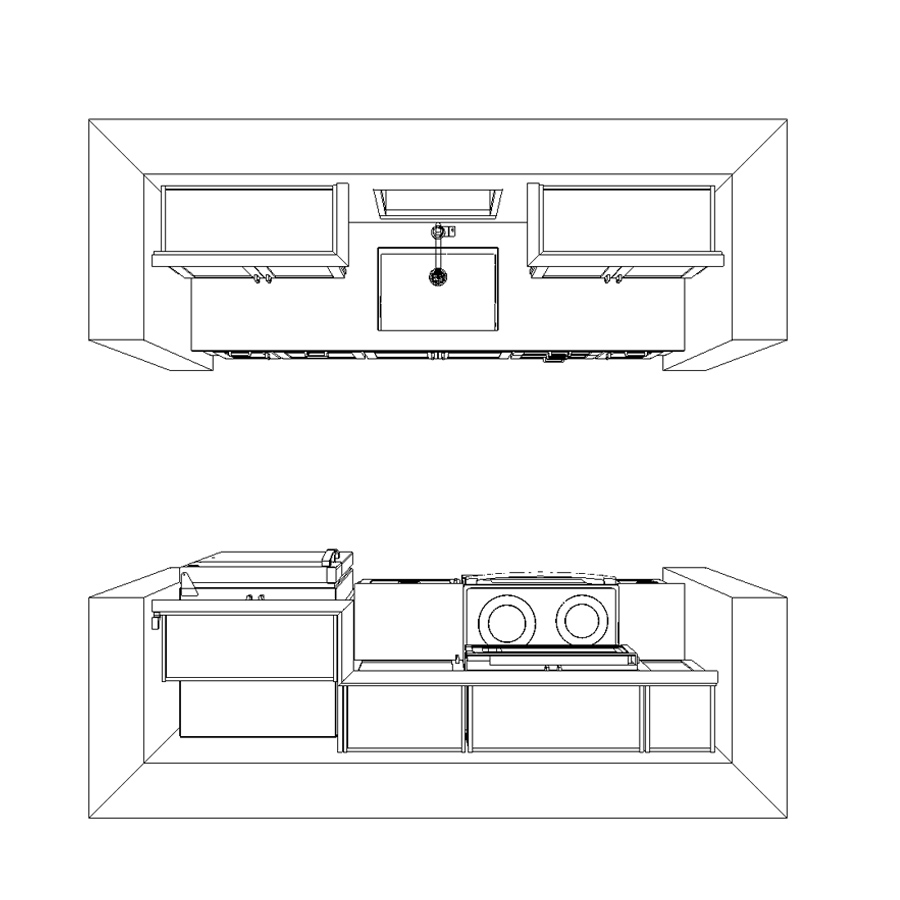 Grey cabinets – layout option